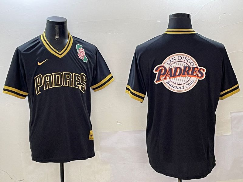 Men San Diego Padres Blank Black Gold Game 2025 Nike MLB Jersey style 16